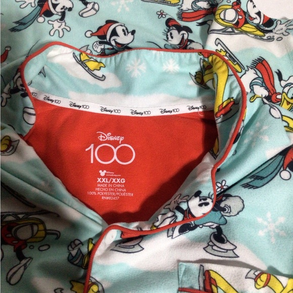 Disney 100 Pajama Top - Red, Yellow, Blue, White - Picture 6 of 9